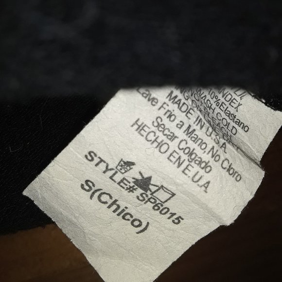 SZ SM Black Ribbed Knit Bronze Gold Beaded Flower Design Bandeau Strapless Top - Picture 3 of 5